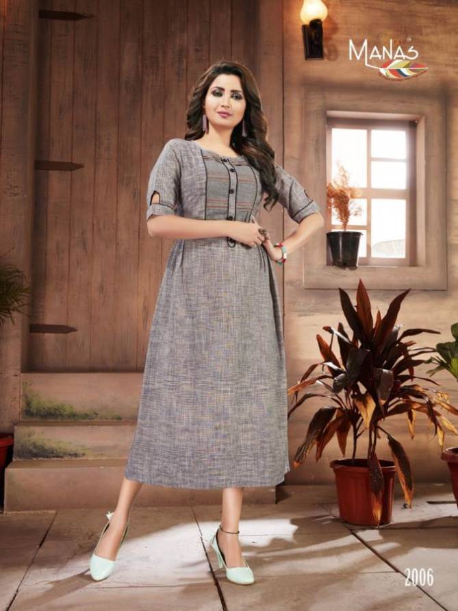 Manas Shanvi Premium Cotton Stylish Kurti Collection